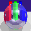 Sphere with index of refraction = 1.1 and 15 ray bounces allowed