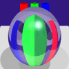 Sphere with index of refraction = 2.0 and 15 ray bounces allowed